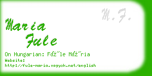 maria fule business card